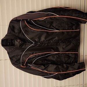 NWT NexGen SH1960 Women's Black Textile Jacket with Reflective Piping